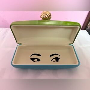 Kate Spade Green and Blue Sunglasses Case